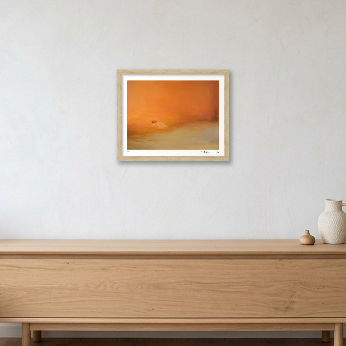 AFLOAT — 35×28cm, 14×11" Oak Frame