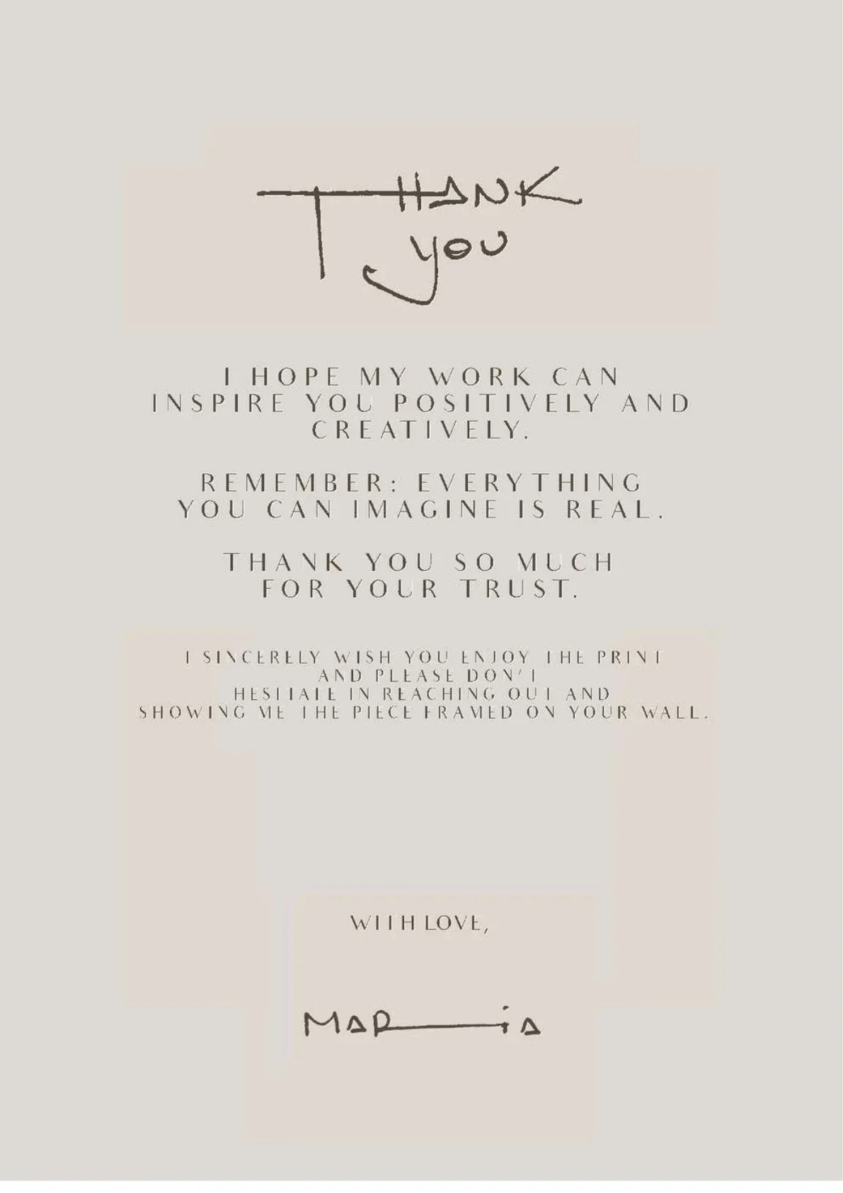 Linger - second edition — A letter from the artist